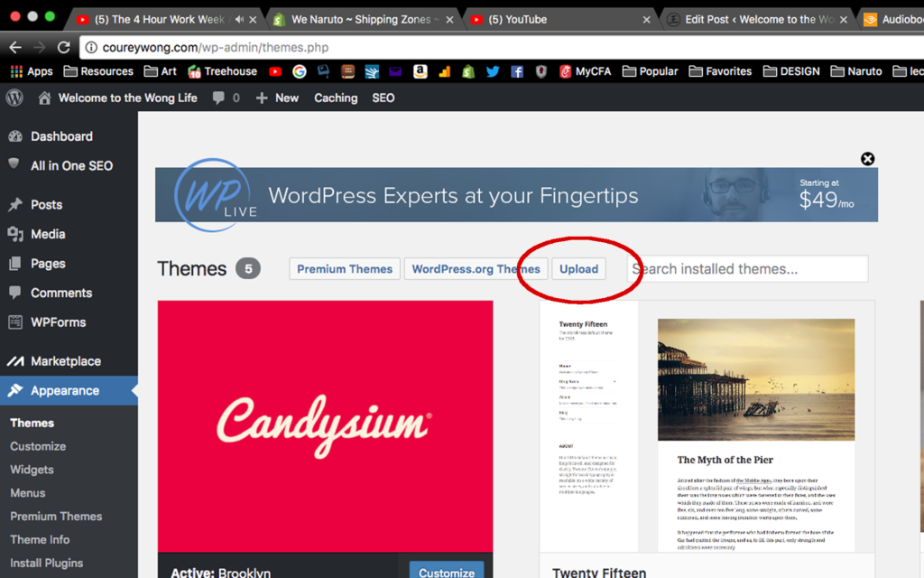 how to upload a new theme to wordpress