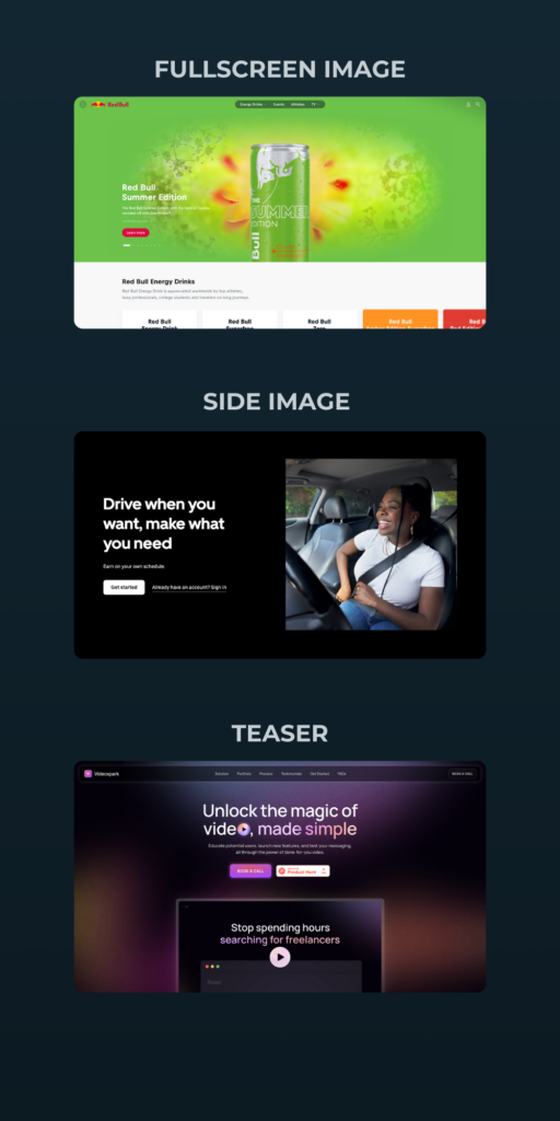 how to design a landing page supporting image