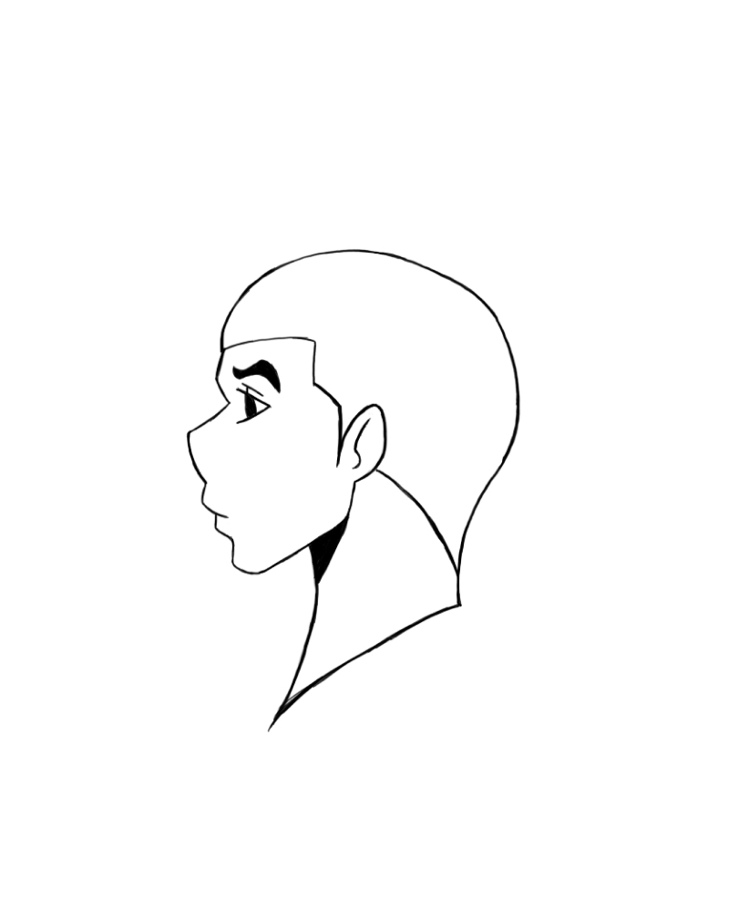 How to draw the side profile
